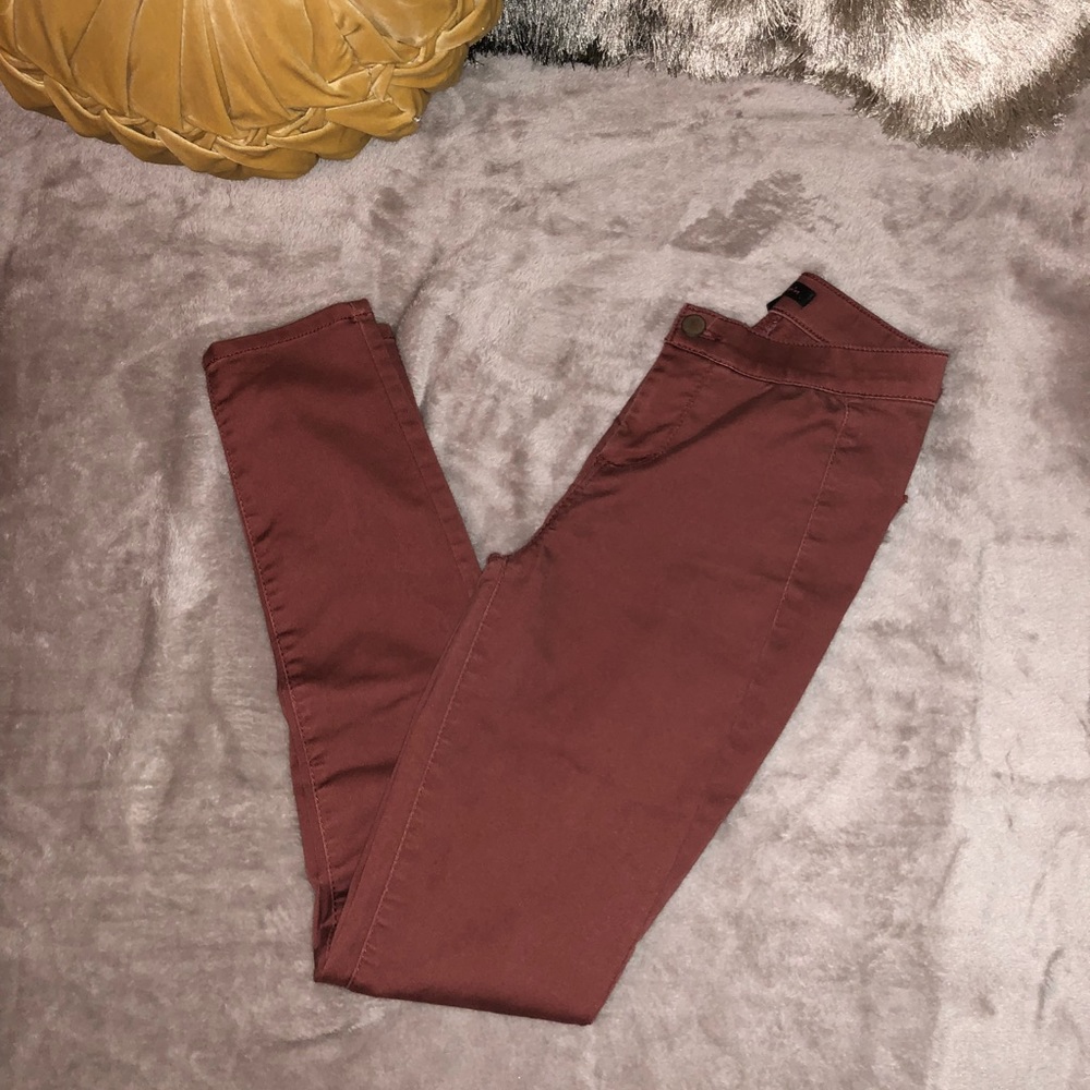 Red High Waisted Skinny Jeans